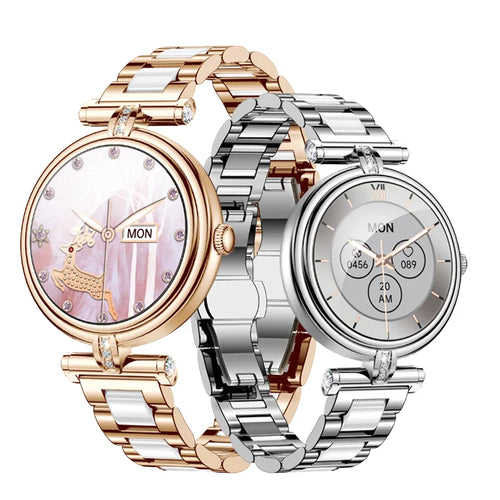 2024 AK62 Luxury Fashion Women's Smart Watch 1.09inch IPS Silica Gel IP68 Waterproof BT Call Health Monitoring Android Operated