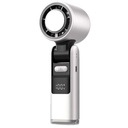 Cross-border New Portable Rapid-cooling Ice-pack Folding Turbo Fan ABS Plastic Powerful Airflow Long Battery Life USB Charging