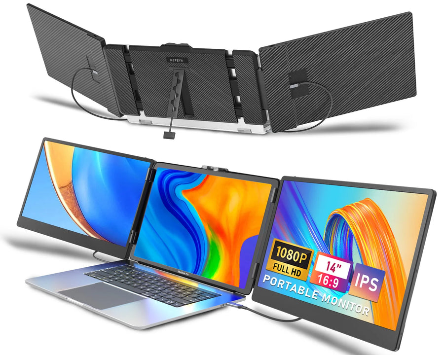 OEM ODM S2 14 Inch Folding Screen 360 Degrees with Full Function Triple Portable Monitor Laptop Screen Extension Extender
